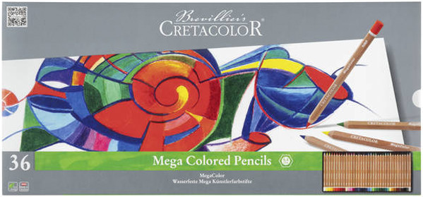фото Набор цветных карандашей "megacolor", 36 цветов (в металлической коробке) cretacolor