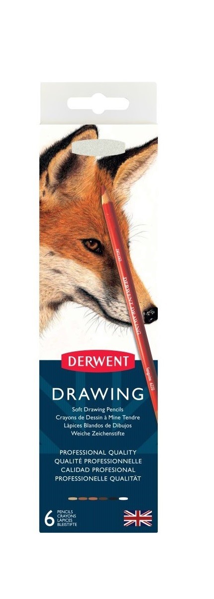 фото Набор цветных карандашей "drawing", 6 цветов derwent