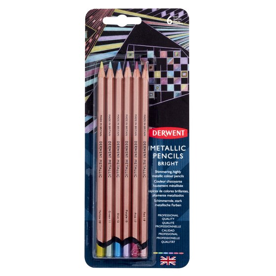 фото Набор цветных карандашей "metallic. яркие цвета", 6 цветов derwent