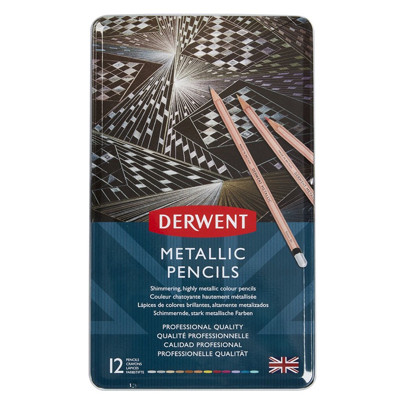 фото Набор цветных карандашей "metallic", 12 цветов derwent