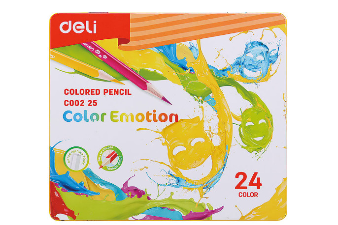 фото Карандаши цветные "color emotion", 24 цвета deli