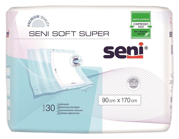 Купить Soft, Сени софт пеленки впитывающие 90х170см N30, Seni, 90x90, унисекс