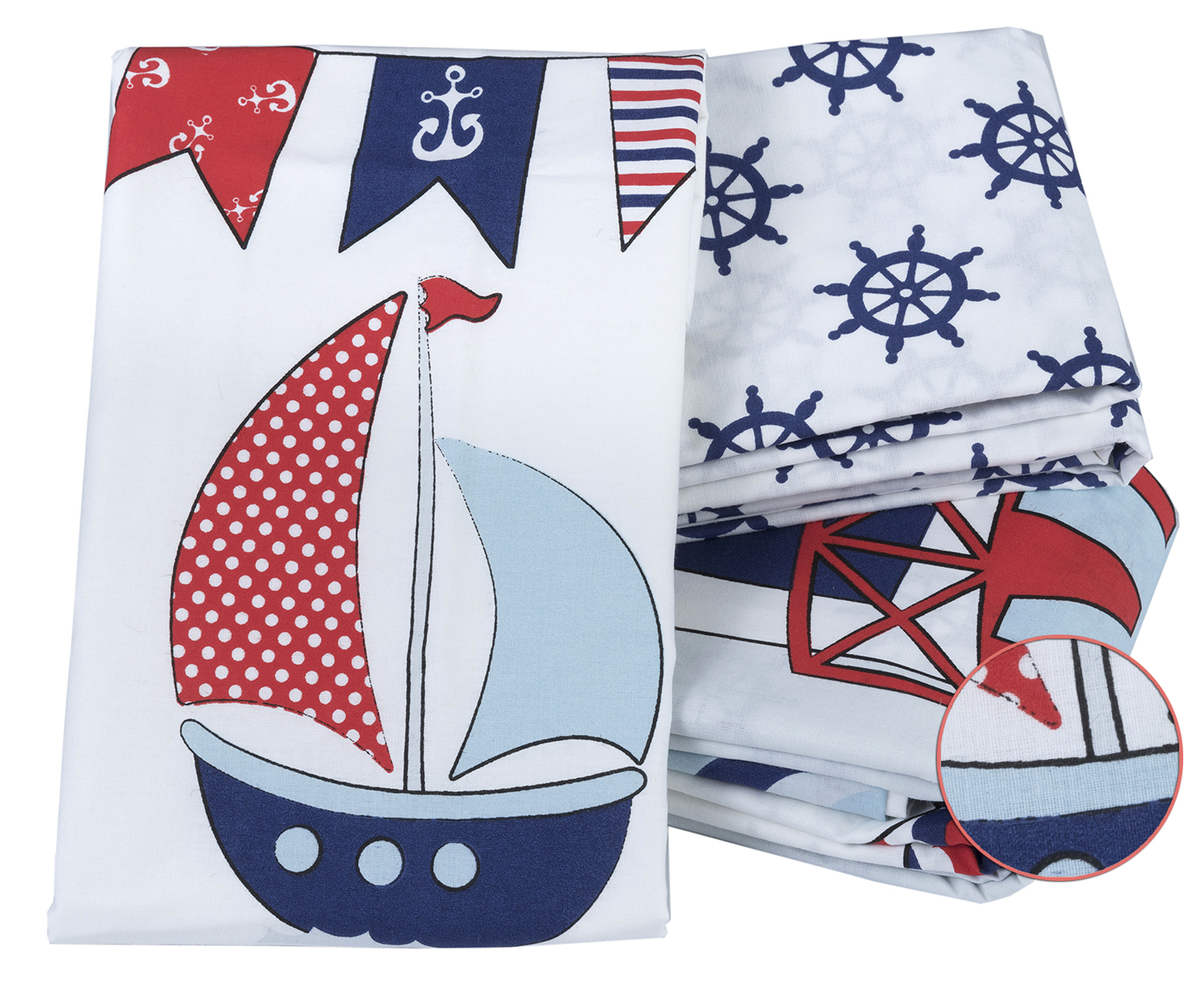 фото Комплект постельного белья hobby home collection baby sailor синий с одеялом hobby home textile