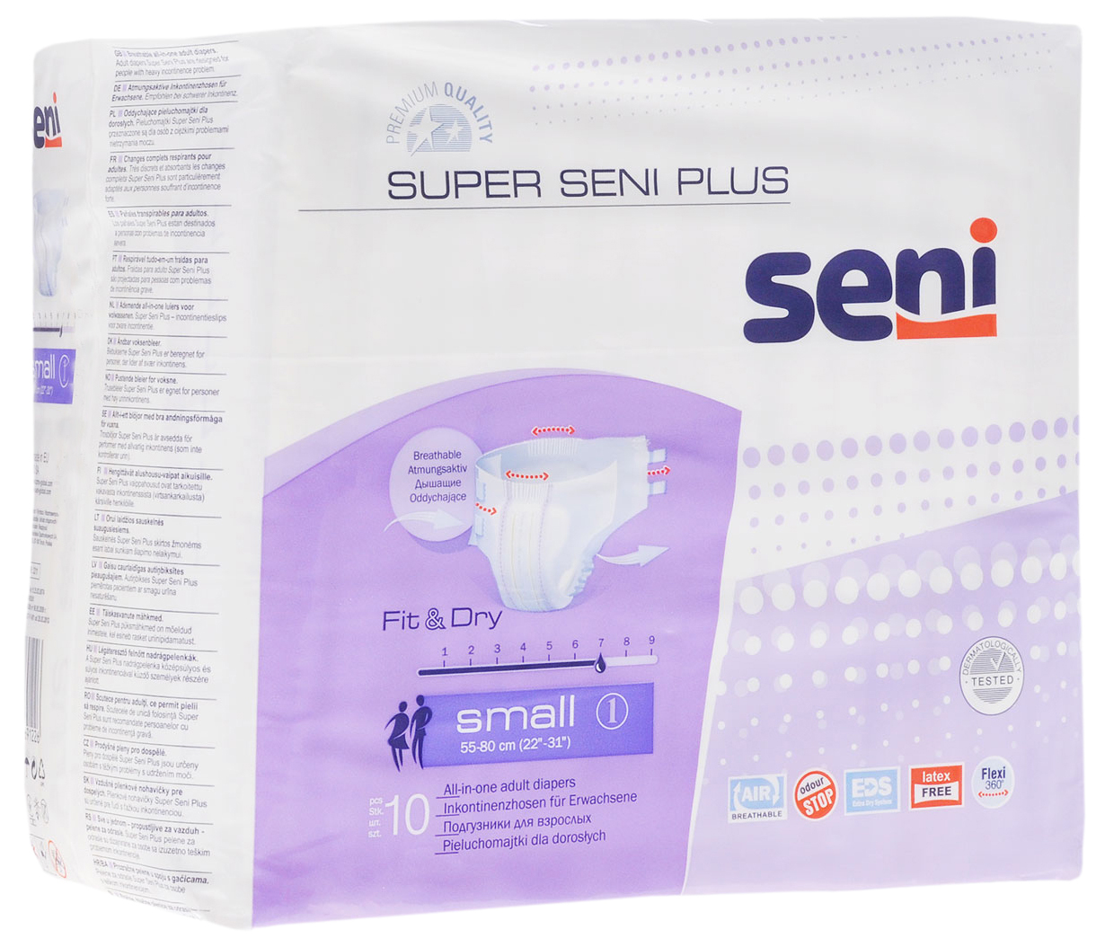 Super Seni Plus, Сени супер плюс подгузники small N10, S (42-44)  - купить