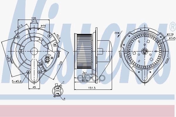 

Вентилятор отопителя Nissens 87066