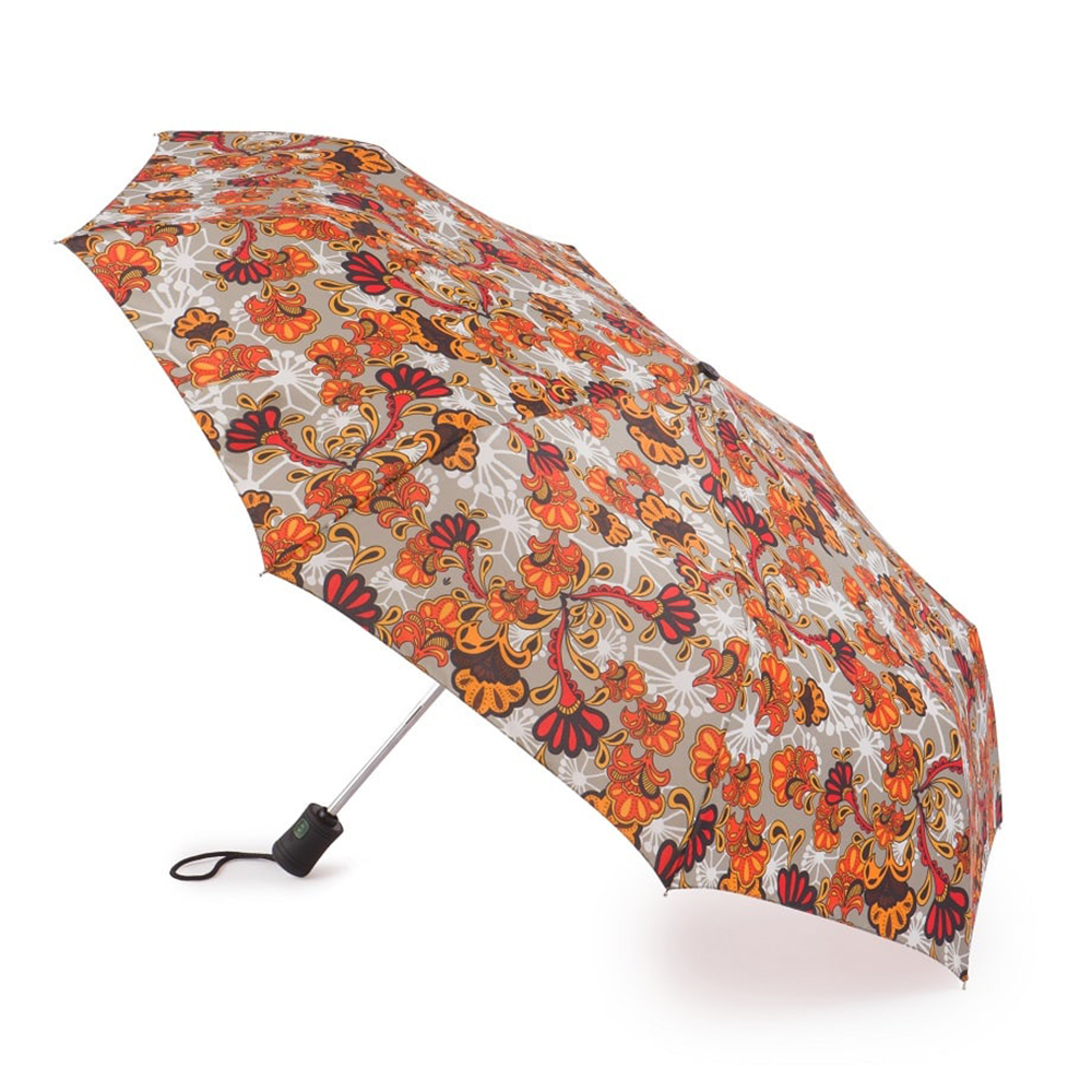 Зонт складной женский автоматический Fulton J346 оранжевый