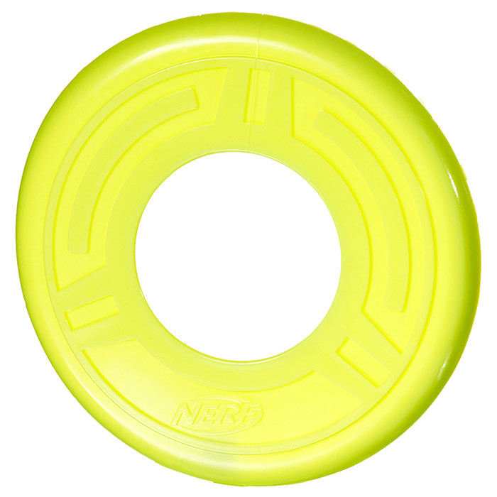 фото Апорт для собак nerf dog диск для фрисби, зеленый, 25 см