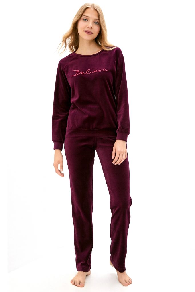 

Домашний костюм женский Peche Monnaie Believe2 фиолетовый L, Believe2