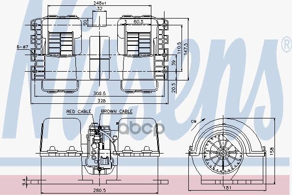 

Вентилятор Отопителя Nissens 87133