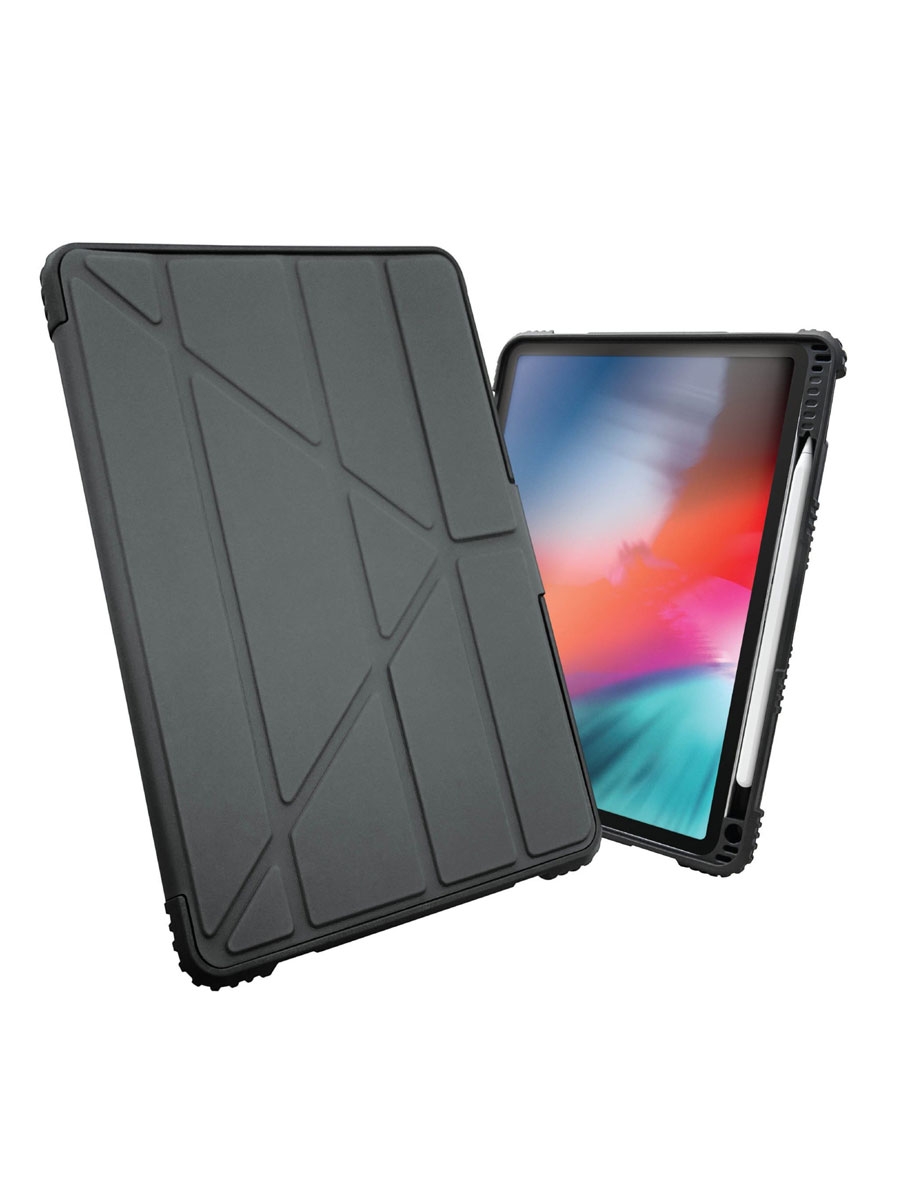фото Чехол bumper folio flip case для планшета apple ipad 10.2" gray capdase