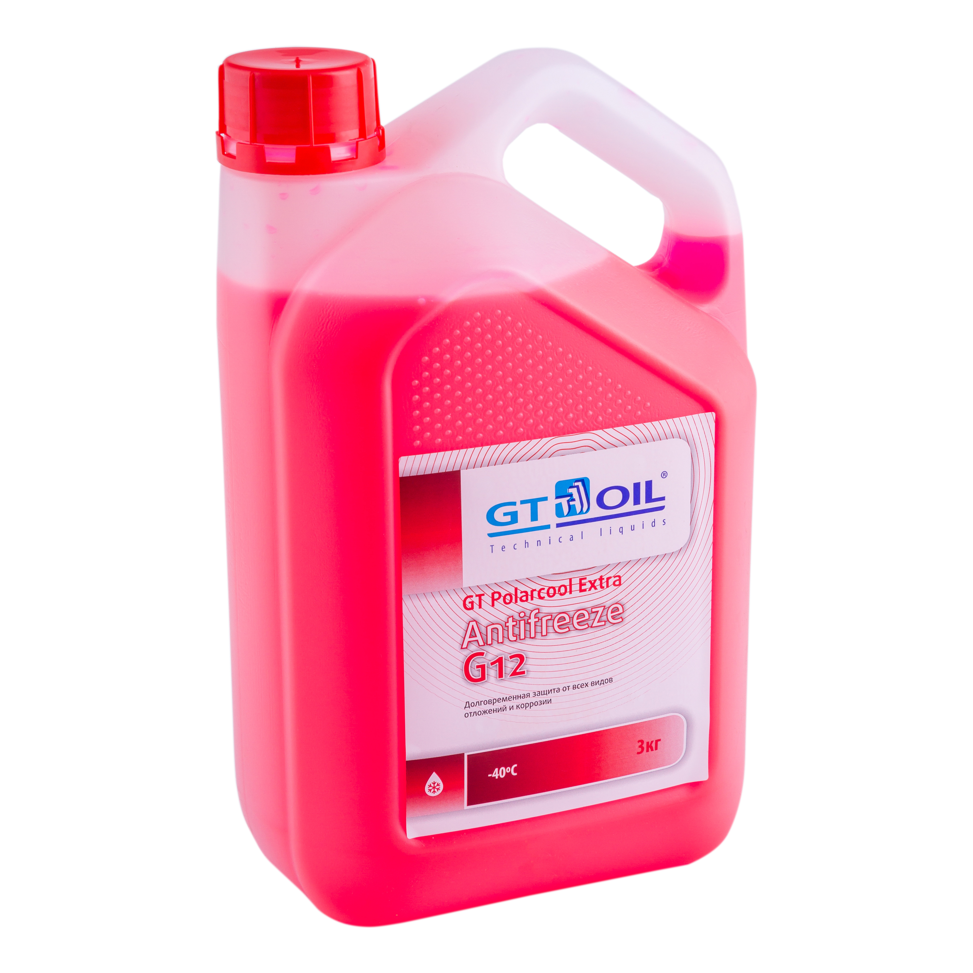 Антифриз GT OIL POLARCOOL EXTRA G12, красный, 3 кг