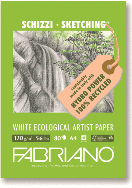 

Блокнот для зарисовок Fabriano Disegno Ecologico per Artisti 21х29,7см 80л 120г на спирали