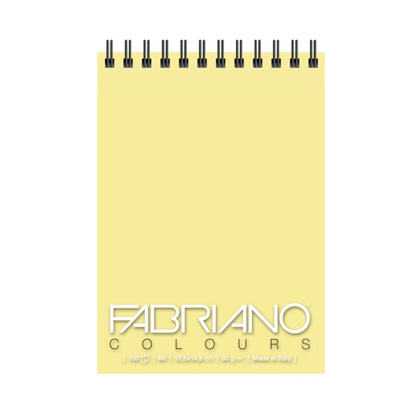 

Альбом для графики на спирали Fabriano "Writing Colors" 10,5х14,8 см 100 л 80 г банан