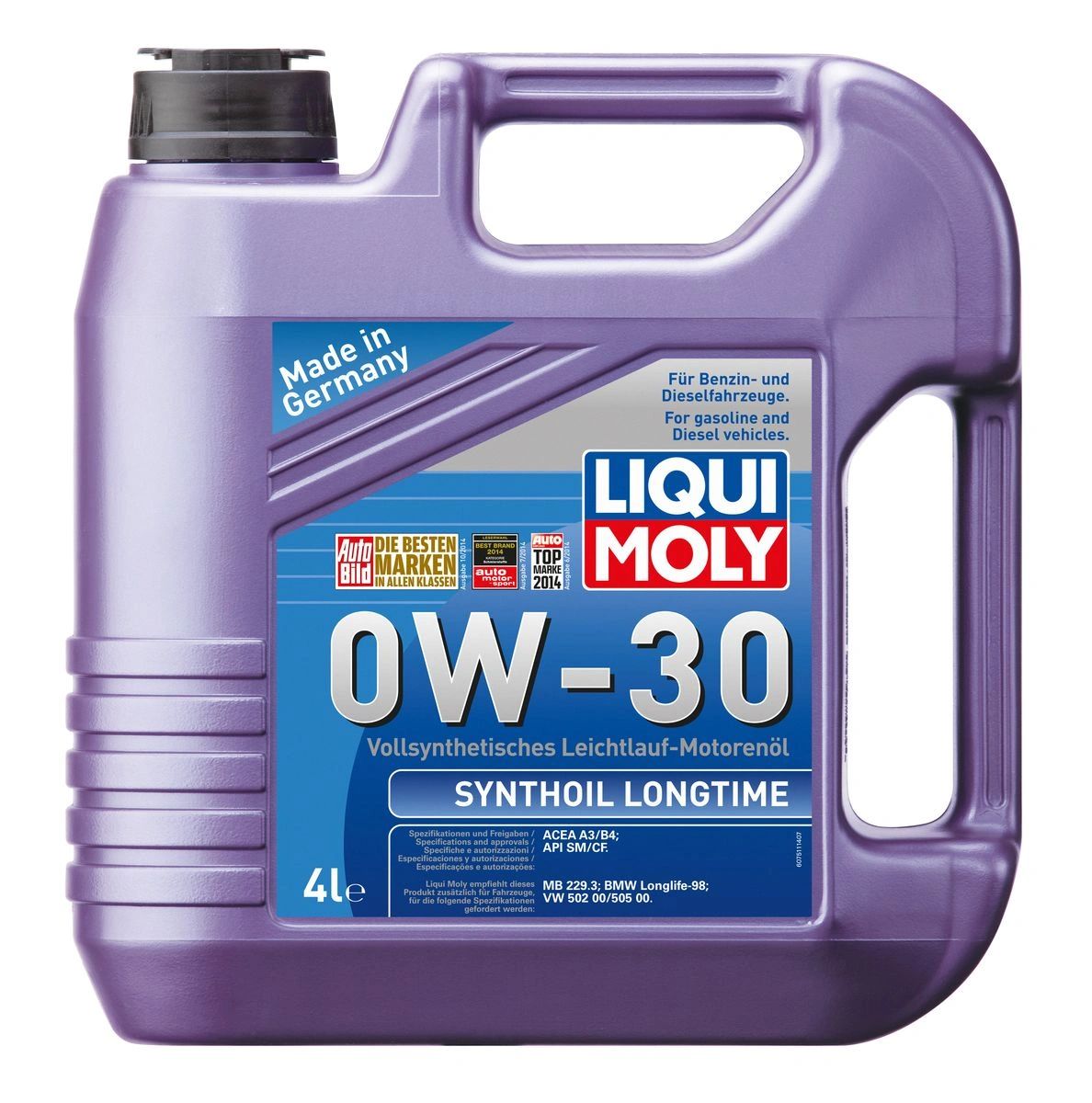 фото Моторное масло liqui moly leichtlauf longtime 0w-30 (4l) 39039