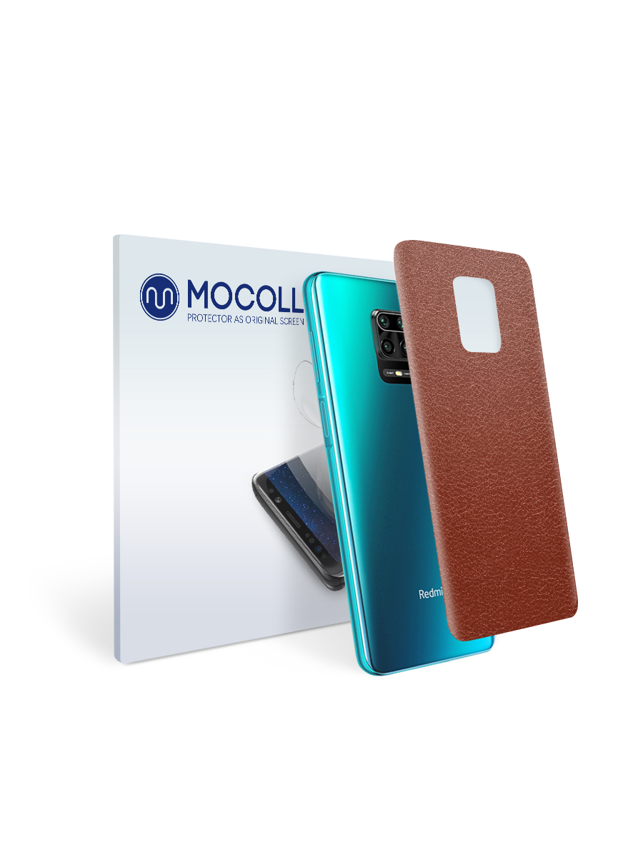 

Пленка защитная MOCOLL для задней панели Xiaomi Redmi Note 9 Кожа коричневая