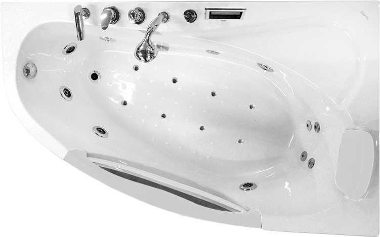 акриловая ванна gemy g9046 b r Ванна акриловая GEMY G9046 180х100 правая белая (G9046 II K R)