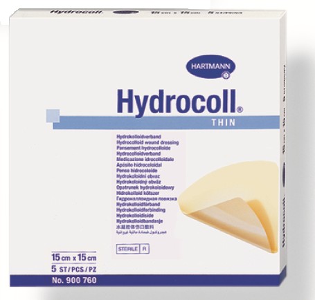 Самофиксирующиеся гидроколлоидные повязки HARTMANN Hydrocoll thin 15 х 15 см 5 шт.