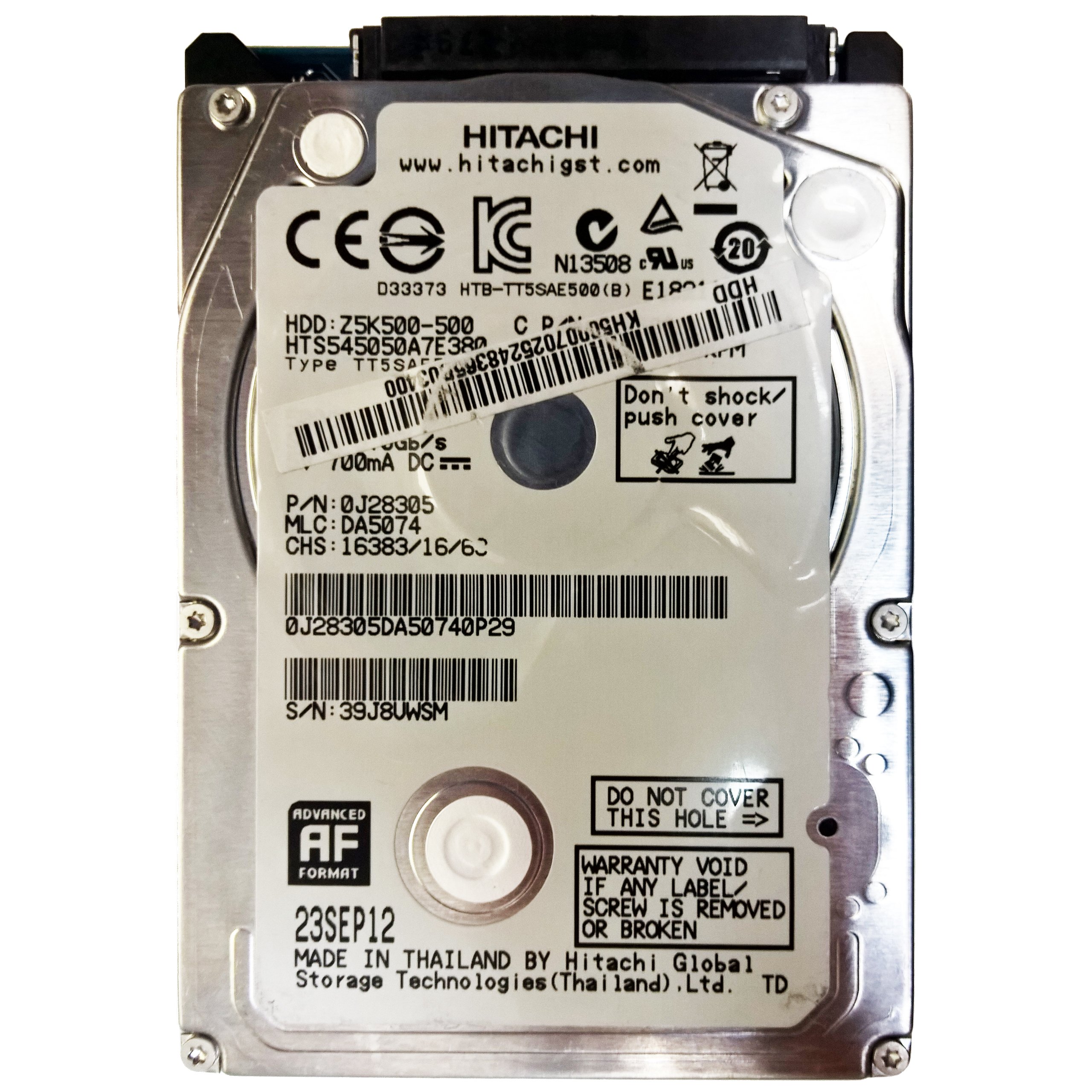 фото Жесткий диск hgst travelstar z5k500 500гб (hts545050a7e380)