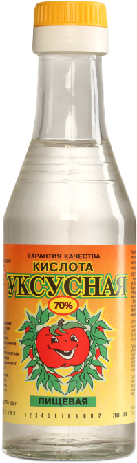 Уксусная кислота пищевая 0,7 180 г ст/б пищехимпродукт россия