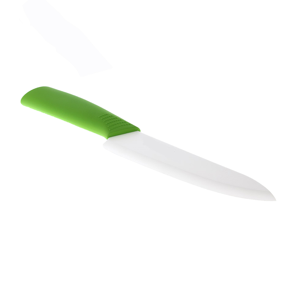 фото Ka-knf-16 нож кухонный из белой керамики для овощей, цвет фисташковый, 23,5х2,5х1,7 см kitchen angel