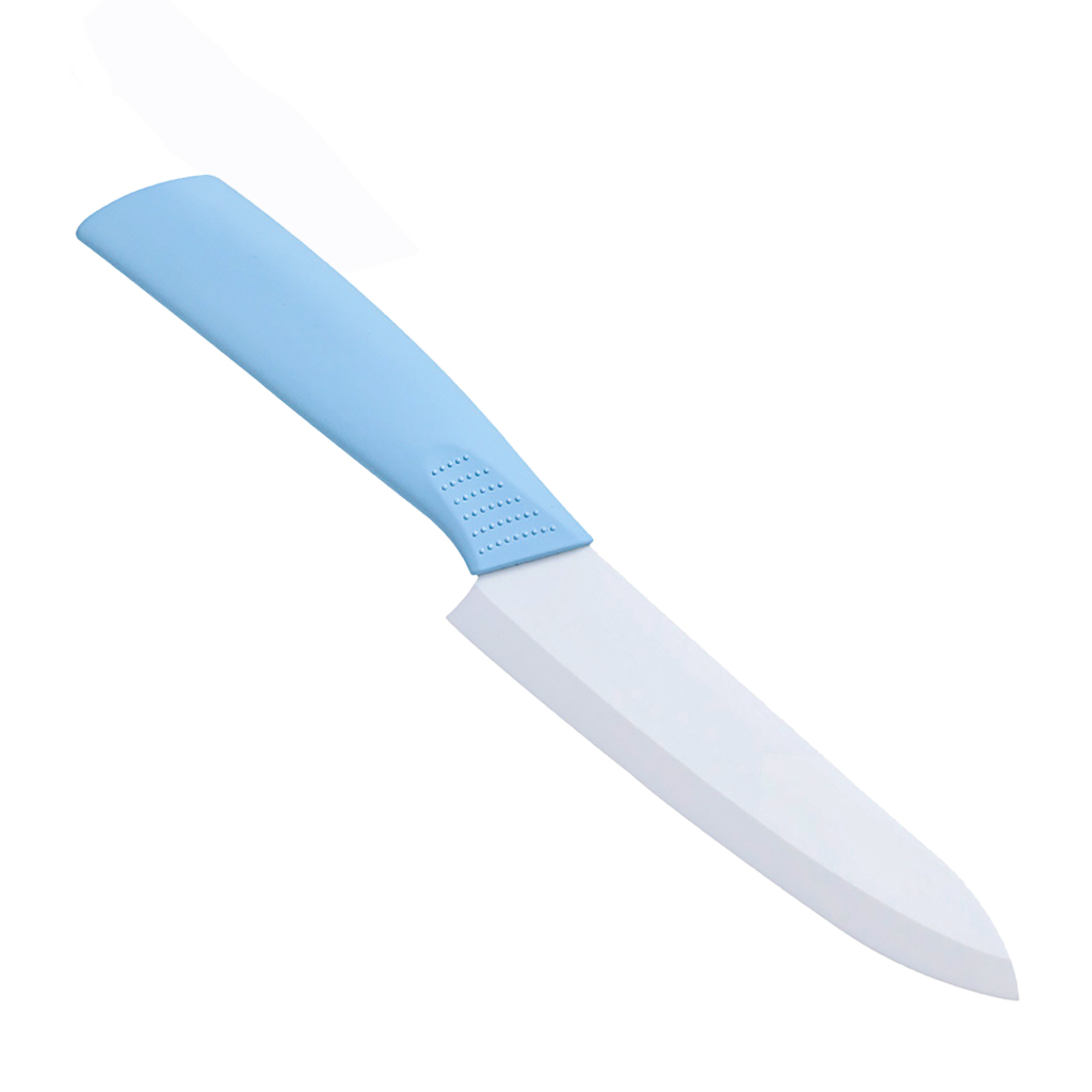 фото Ka-knf-10 нож кухонный универсальный из белой керамики, цвет голубой, 27,5х3,5х1,7 см kitchen angel