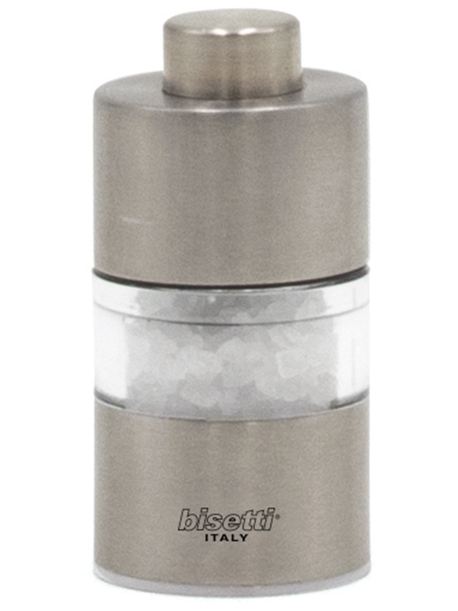 

Мельница Bisetti 8650S Серия ORTA MINI для соли, из стекла и нержавеющей стали, 6,5 см