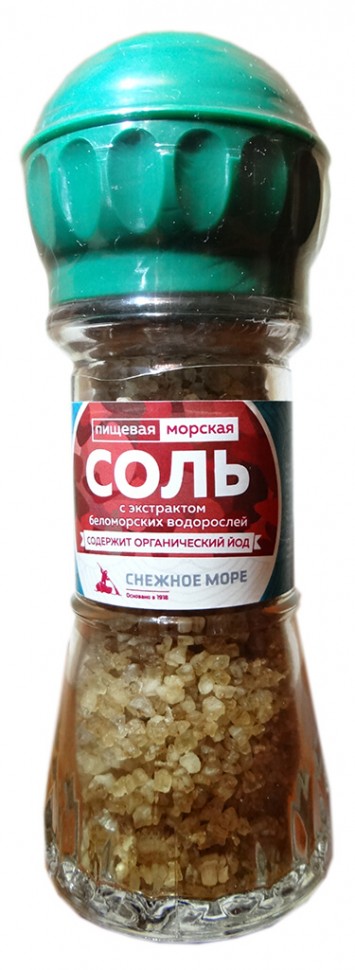

Соль морская пищевая с экстрактом беломорских водорослей, 80 г