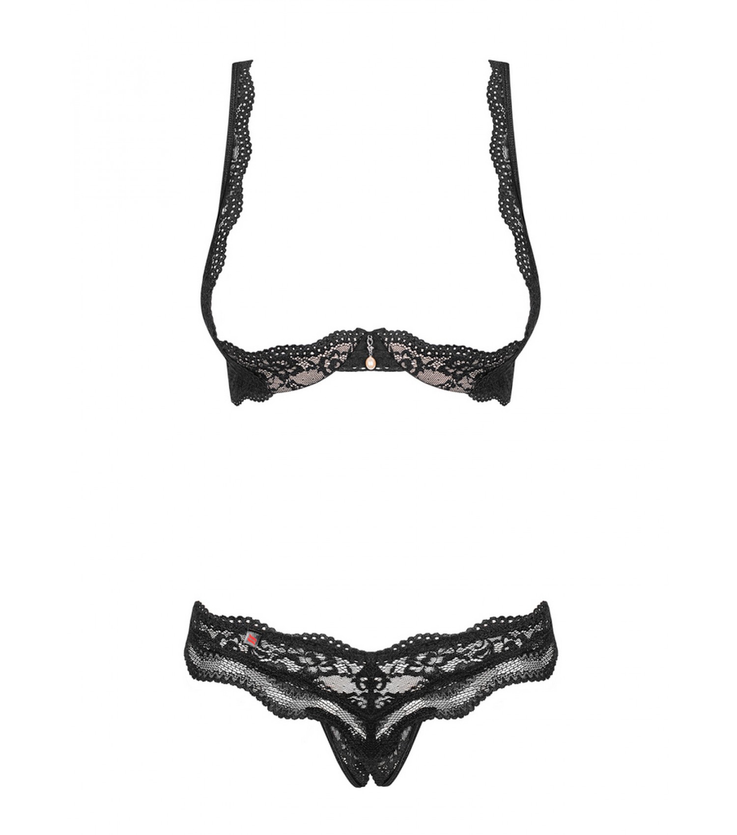 

Эффектный комплект белья Luvae, черный, S-M, Obsessive, Luvae cupless set