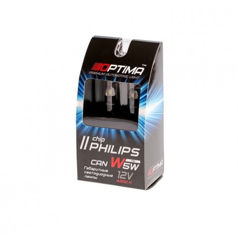 

W5W OPTIMA PREMIUM T10 COB CAN-4200K, 12-24V, (W2.1X9.5D OPTIMA OPW5WCOBCAN4200 OPTIMA PRE