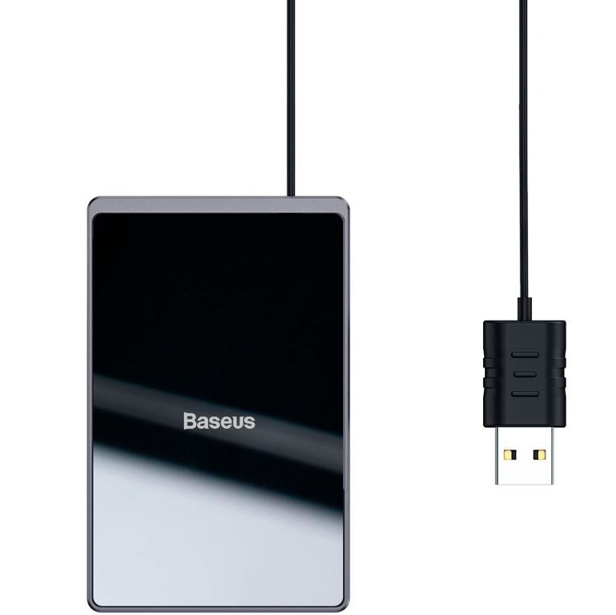 фото Беспроводное зарядное устройство baseus card ultra-thin (wx01b-01) 15 w, black