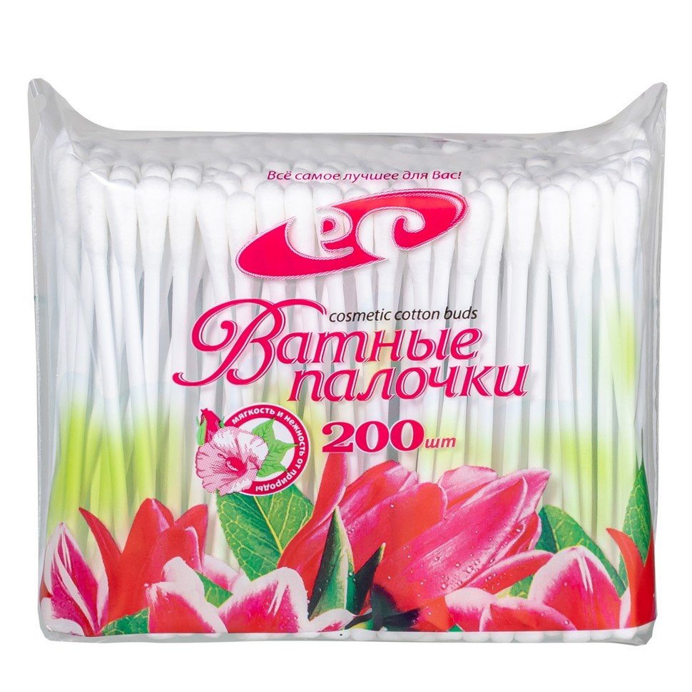 

Ватные палочки ЕС белые, 200 шт