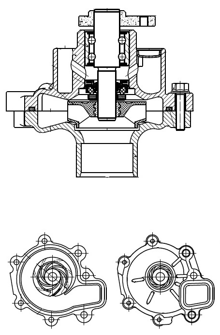 фото Насос водяной для а/м mazda cx-5 (12-)/ 3 (13-) 2.0i sky-active luzar lwp 2504