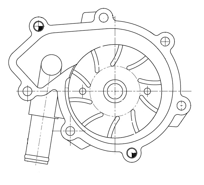 фото Насос водяной для а/м ssangyong kyron/actyon/rexton 2.0xdi/2.7xdi euro 4 luzar lwp 1751