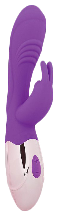 фото Фиолетовый вибромассажер с клиторальным зайчиком bior toys