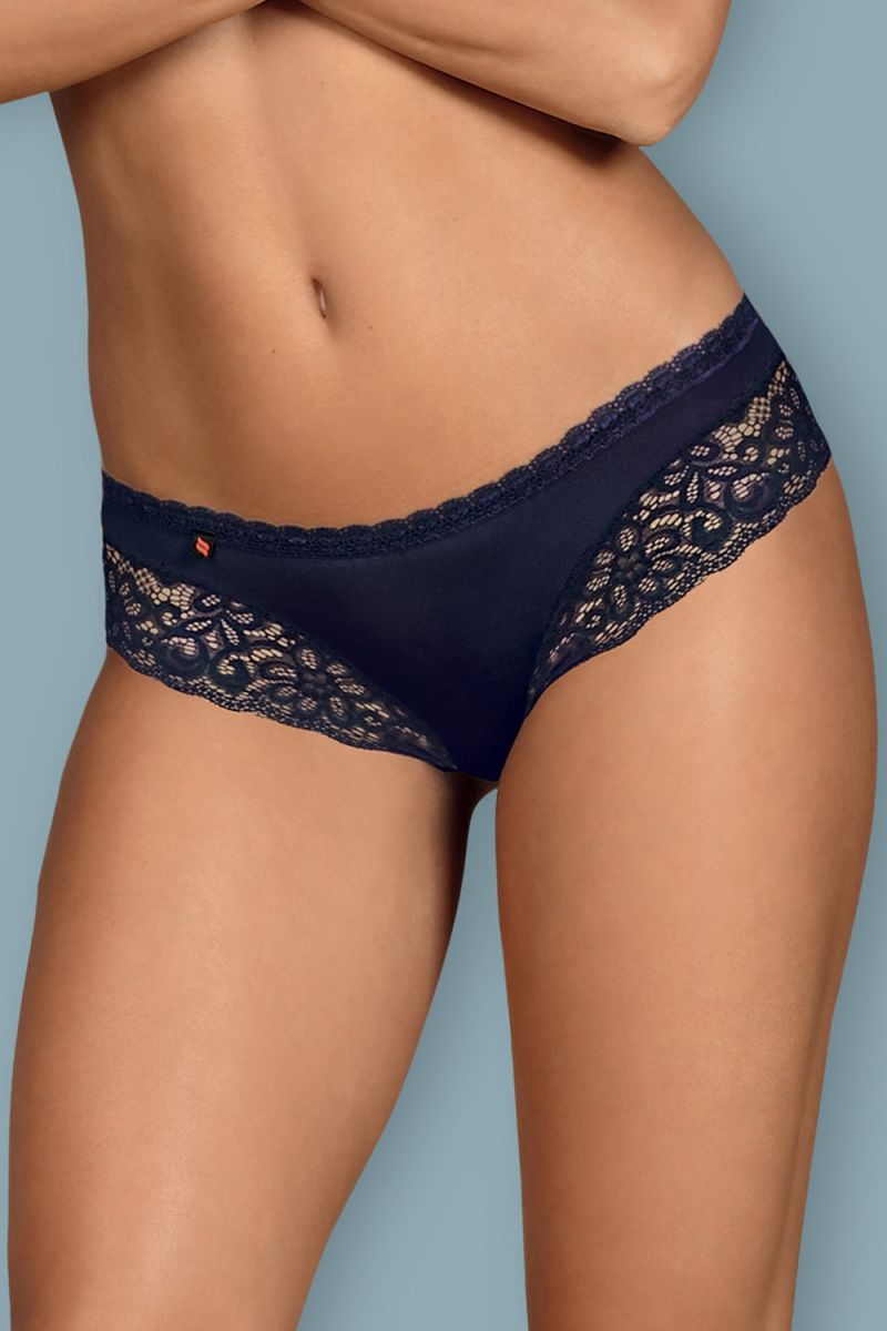 

Очаровательные кружевные трусики Obsessive Drimera темно-синие, Синий, Drimera panties
