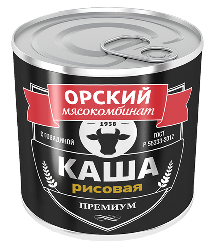 

Каша рисовая с говядиной Орский мясокомбинат Премиум 250 г