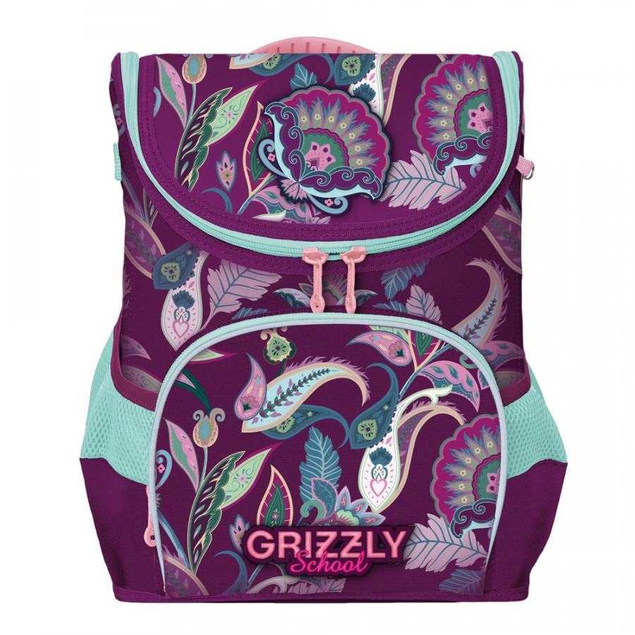 

Школьный ранец Grizzly для девочки, фиолетовый