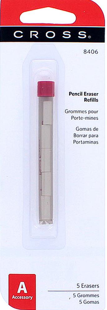 Ластик Cross для механического кассетного карандаша 0,5 мм (5 шт); блистер 8406