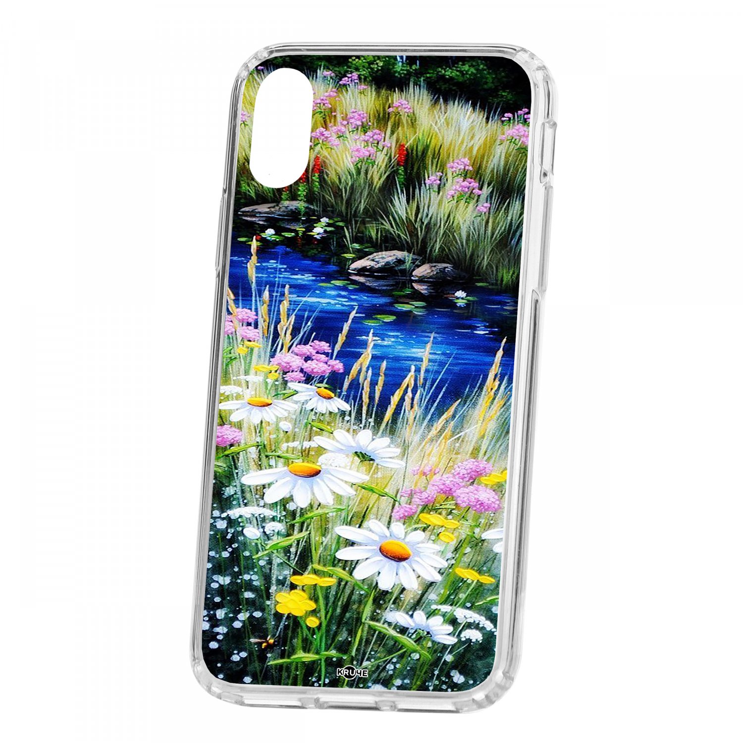 фото Чехол kruche для iphone x / xs print ромашки у ручья кruче