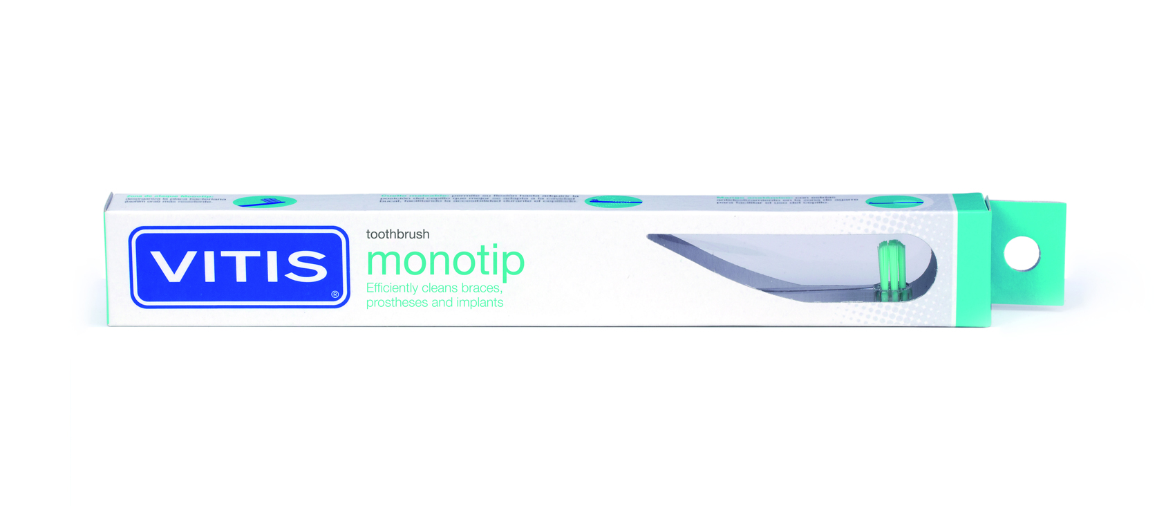 Монопучковая щетка Vitis monotip 1 шт воск для брекетов dentalpik прозрачный ананасовый и монопучковая щетка зеленая