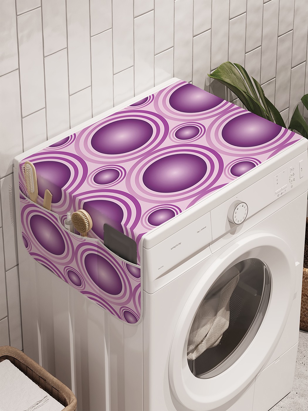 фото Органайзер "крутящиеся шары" на стиральную машину, 45x120 см ambesonne