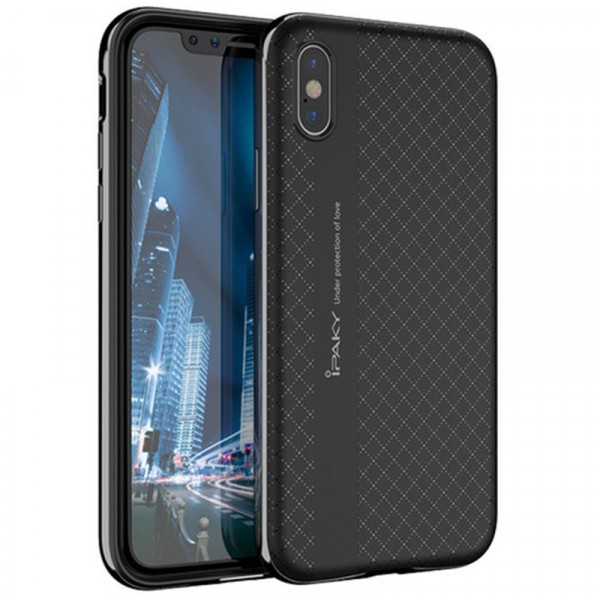 фото Чехол ipaky +pc для apple iphone x (5.8)/xs (5.8) black/grey