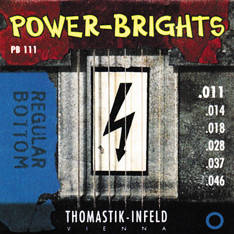 фото Струны для электрогитары thomastik pb111 power-brights regular bottom