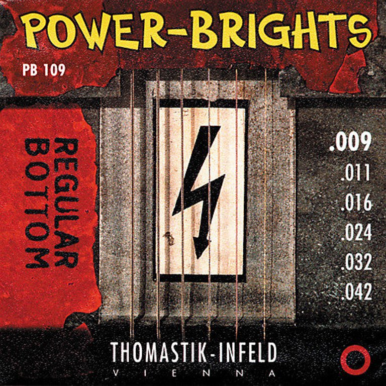 фото Струны для электрогитары thomastik pb109 power-brights regular bottom