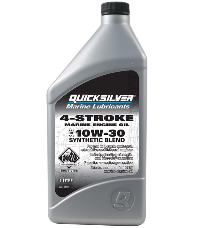фото Моторное масло quicksilver 4-stroke marine engine 10w30 1л полусинтетика (92-8m0152563)