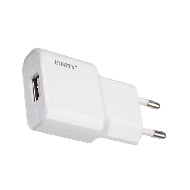 фото Сетевое зарядное устройство finity travel charger usb white