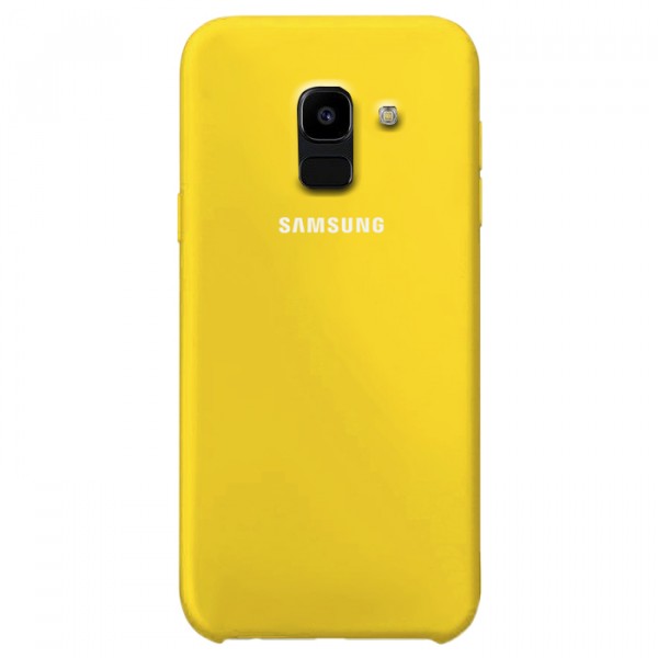 фото Cиликоновый чехол soft touch для samsung j600f galaxy j6 (2018) (желтый / yellow) epik