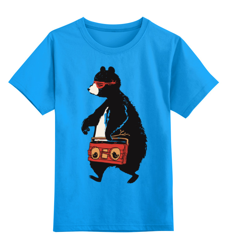 Детская футболка классическая Printio Медведь с магнитофоном, р. 116