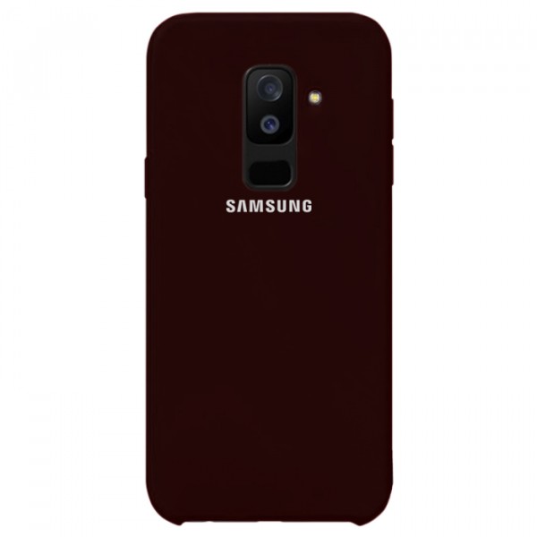 фото Cиликоновый чехол soft touch для samsung galaxy a6 plus (2018) (коричневый / brown) epik