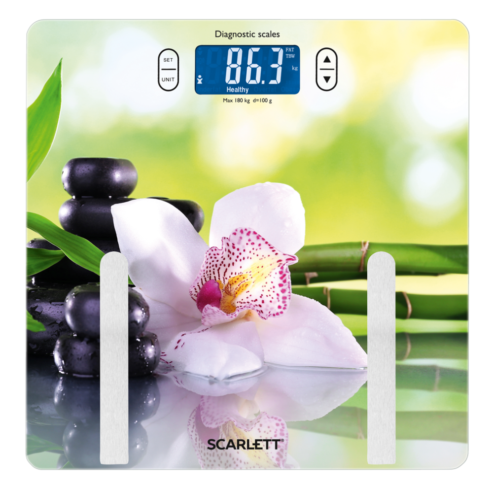 фото Весы напольные scarlett sc-bs33ed10 spa orchid